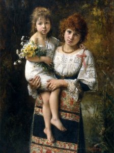 Woman and Child by Alexei Harlamov